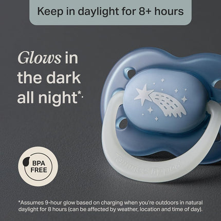 Tommee Tippee NightGlow Dummy Orthodontic 6-18m Pack of 4