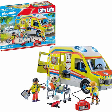 Playmobil 71202 City Life Ambulance with Lights an