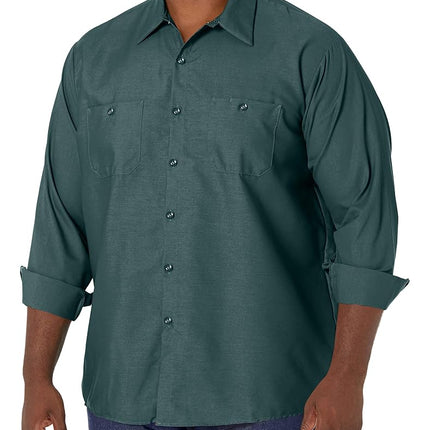 Red Kap Men's Industrial Work Shirt, Spruce Green,