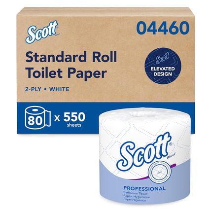 Scott® Professional Standard Roll Bathroom Tissue (04460), 2-Ply, White, (80 Rolls or Pack of 80)