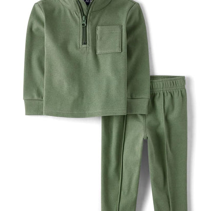 The Children's Place baby-boys And Toddler Sweatshirt and Sweatpant 2 Piece Outfit, Greenwich, 12-18 Months