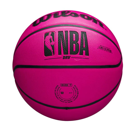 Wilson NBA DRV Outdoor Basketball with Pump - Pink, Size 7-29.5"