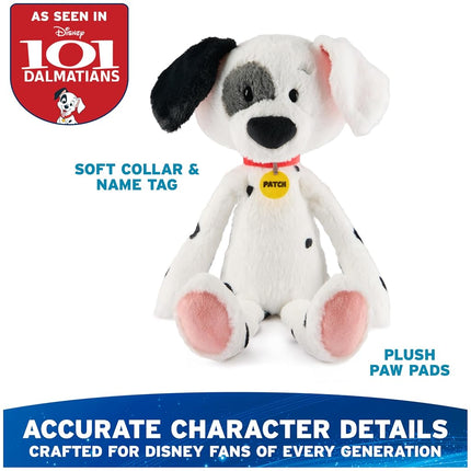 GUND Disney Official Patch Toothpick Plush, 101 Dalmatians, Puppy Stuffed Animal for Ages 1 and Up, White, 15”