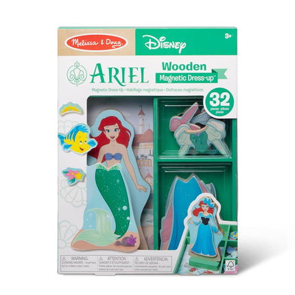 Melissa & Doug Disney Princess Ariel Magnetic Dress-Up Wooden Doll Pretend Play Set (30+ Pieces)