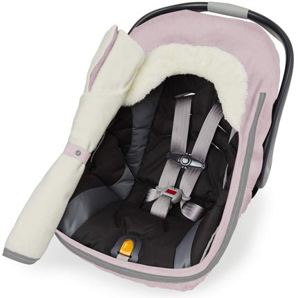 Funda de invierno para asiento de automóvil Skip Hop: forro polar ultra suave, color rosa jaspeado