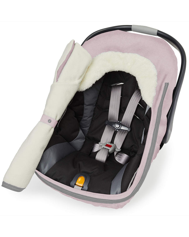 Skip Hop Winter Car Seat Cover: Ultra Plush Fleece, Pink Heather