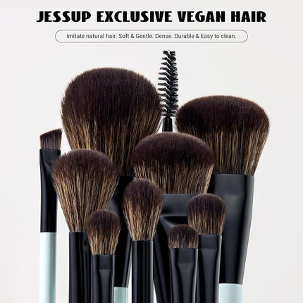 Jessup Makeup Brush Set 6pcs Double Sided Makeup Brushes for Face Eye T501