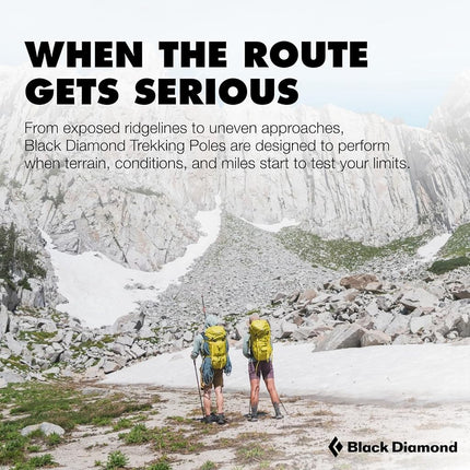 BLACK DIAMOND Distance Z Trekking Poles (Pair) | Ultralight 100% Aluminum | Foldable Z-Pole Design | Trail Running & Hiking Stability | Pewter | 130 cm