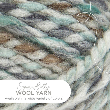 Lion Brand Yarn Wool-Ease Thick & Quick Yarn, Soft and Bulky Yarn for Knitting, Crocheting, and Crafting, 1 Skein, Seaglass