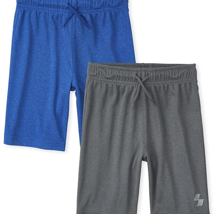 Shorts de sport de performance The Children's Place pour garçons, lot de 2 bleu/gris, taille TP