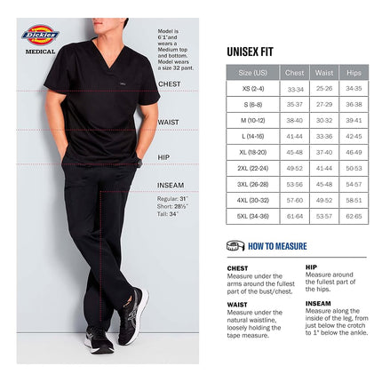 Dickies Women and Men Natural Rise Pant with 2 Pockets and Adjustable Drawstring, 83006, Caribbean Blue, S Tall