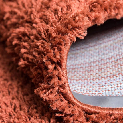 Unique Loom Solid Shag Collection Tapis de surface terracotta 3 x 5 (97 cm x 158 cm)