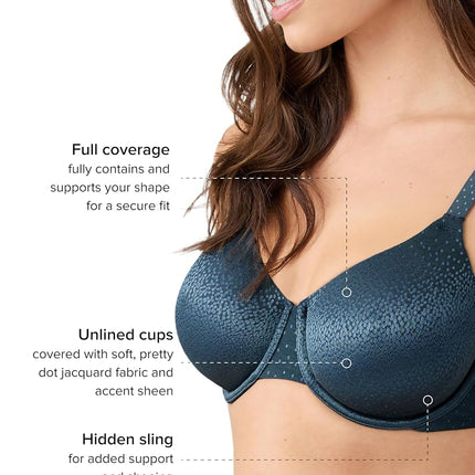 Wacoal Women's Back Appeal Underwire Bra, Deep Slate, 38C