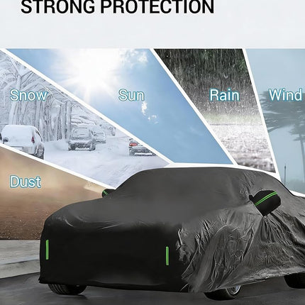 Proadsy Car Cover for Subaru Crosstrek 2018-2022 2023, Waterproof All Weather Automobiles, Windproof Sproof Rain Hail Sun UV Protection Full Outdoor Indoor Exterior Covers, Black