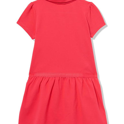 Gymboree Vestido polo de punto de manga corta para niñas y niños pequeños, azul cielo, 3T