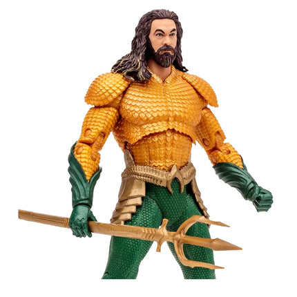 McFarlane Toys DC Multiverse Aquaman 7-Inch Action Figure - Incredibly Detailed King of Atlantis with Ultra Articulation, Trident, Extra Hands, and Collectible Art Card