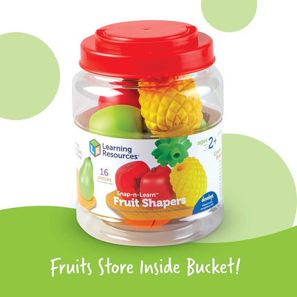 Learning Resources Snap-n-Learn Fruit Shapers, Fine Motor Toy for Toddlers, Ages 2+