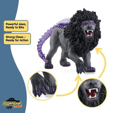 Schleich Eldrador - Shadow Lion Toy Figurine - Kids Ages 7+ | 42555