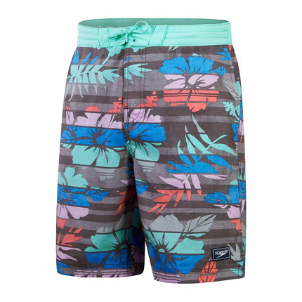 Speedo Bañador de Hombre Largo hasta la Rodilla Tipo Boardshort Bondi de Rayas, 20" Maison Floral