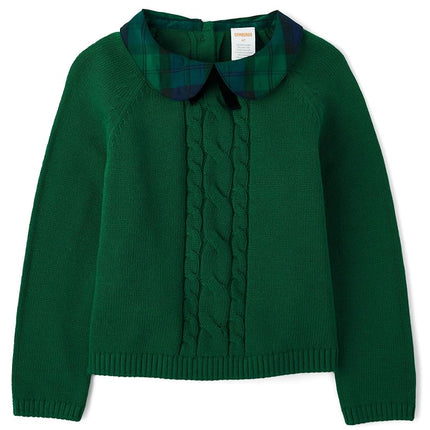 Gymboree Girls' and Toddler Long Sleeve Sweaters, Forest Green, 6