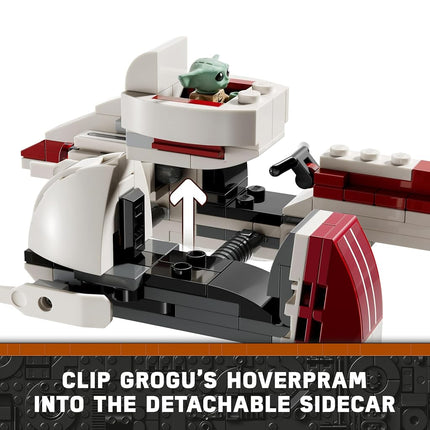 LEGO Star Wars BARC Speeder Escape Set, Buildable The Mandalorian Toy for 8+ Year Old Boys & Girls, Speeder Bike Model Kit Includes 3 Character Minifigures & a Grogu Figure, Kids' Building Toys 75378
