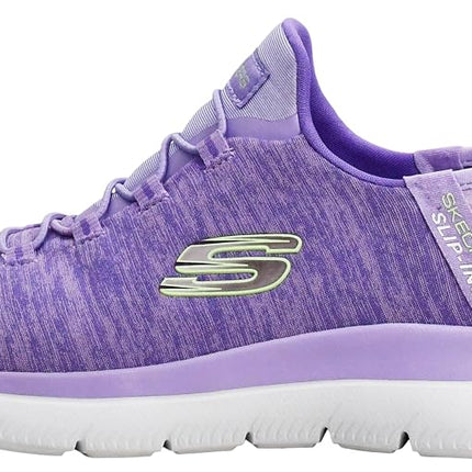Skechers Women's Summits Dazzling Haze Hands Free Slip In Sneakers, Lavender, 8