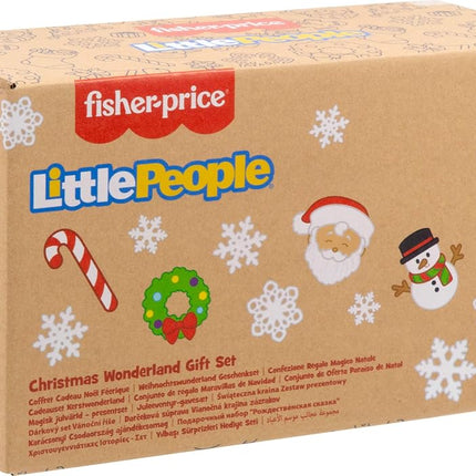 Fisher-Price Little People Toddler Toys Christmas Wonderland Toy Set with Santa Elf & Reindeer Figures for Ages 1+ Years