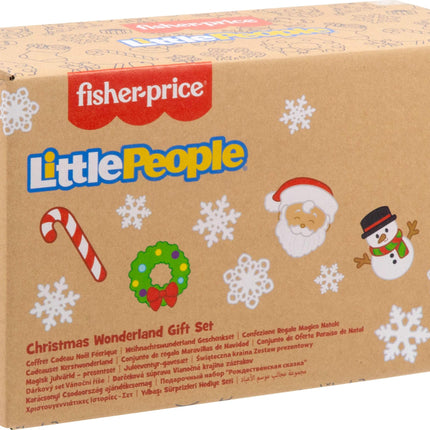 Coffret de jeu Fisher-Price Little People, La Magie de Noël, avec figurines Père Noël, Lutin et Rennes, pour les 1 an et plus