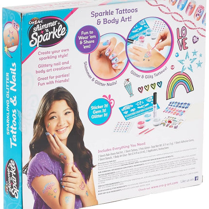Shimmer 'n Sparkle Sparkling Glitter Body Tattoos and Nails