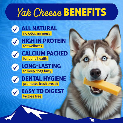 Himalayan Dog Chew Original Yak Cheese Dog Chews, 100% Natural, Long Lasting, Gluten Free, Healthy & Safe Dog Treats, Lactose & Grain Free, Protein Rich, Small Dogs 15 Lbs & Smaller, 3.3 oz