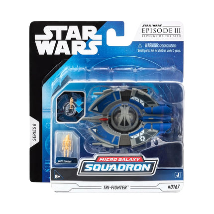 Star Wars Micro Galaxy Squadron Droid Tri-Fighter Mystery Bundle - 3-Inch and 2.5-Inch Vehicles with Accessories (Amazon Exclusive)