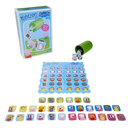 Hasbro Gaming Yahtzee Jr.: Peppa Pig Edition Board Game for Kids Ages 4 and Up, Counting and Matching Game for Preschoolers