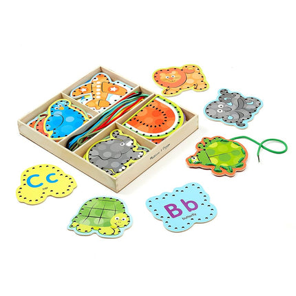 Melissa & Doug Alphabet Lacing Cards