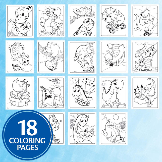 Crayola Color Wonder Prehistoric Pals, Mess Free Coloring Pages & Markers, Gift for Kids, Age 3, 4, 5, 6