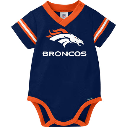 NFL Denver Broncos Team Jersey Bodysuit, blue/orange/white Denver Broncos, 6-12 Months