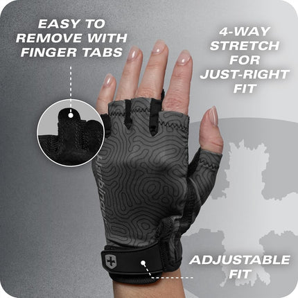 Harbinger Pro Gloves 3.0 - High Performance Training Gloves, Enhanced Grip, Breathable 4-Way Stretch, Adjustable Wrist Closure, Women's