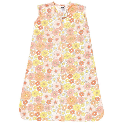 Hudson Baby Unisex Baby Cotton Sleeveless Wearable Sleeping Bag, Sack, Blanket, Peace Love & Flowers, 12-18 Months