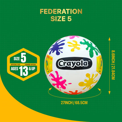 Crayola Official Soccer Ball - Unisex Kids - CRAY400BL Ink Splash Size 5
