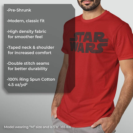 Star Wars Men's Simplest Logo Graphic Tee Shirt, Navy Heather, XL