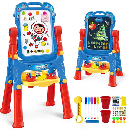 Art Easel for Kids - Adjustable Double-Sided Rotat