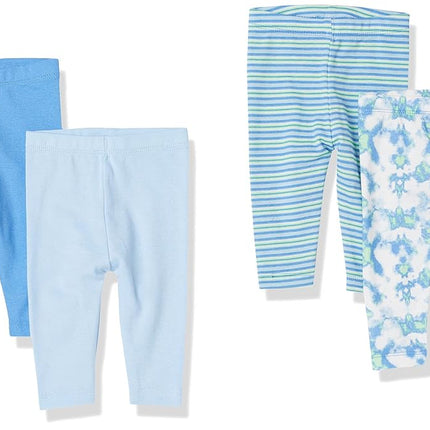 Hanes Leggings Bébé Fille, Pantalons Ultimate Flexy Knit Garçons et Filles, Lot de 3, Bleus, 0-6 Mois