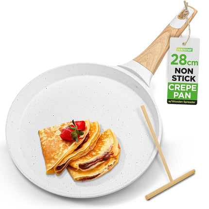NutriChef Crepe Maker, 28cm Nonstick Pan, Inductio