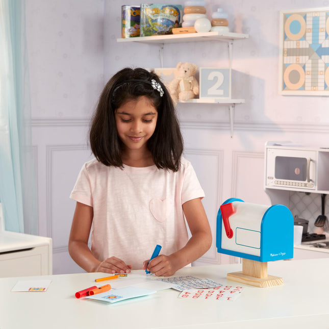 Melissa & Doug My Own Mailbox Wooden Activity Set (Pretend Toy Mailbox)