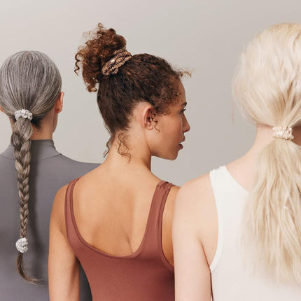 Slip Silk Hair Ties, Blonde Skinny Scrunchies, Set of 4 | Anti-Damage