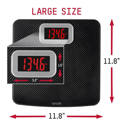 Taylor Precision Products Taylor Digital Bathroom Scale with Carbon Fiber Finish