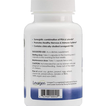 Mirica - PEA (Palmitoylethanolamide) and Luteolin - Pain Reducer - Calm and support the nervous system and support a healthy immune response - 60 ct.