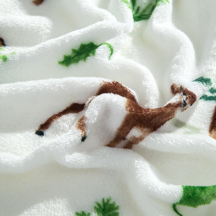Elegant Comfort Luxuriously Soft 4-Piece Holiday Velvet Plush Flannel Sheet Set - Premium Quality - Cozy Warm, Christmas Fuzzy Velvet Flannel Fleece Deep Pocket Sheet Set - Twin XL, Enchanted Woods