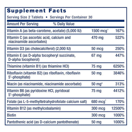 Life Extension Two Per Day (High Potency Multi-vitamin & Mineral Supplement), 60 Tablets