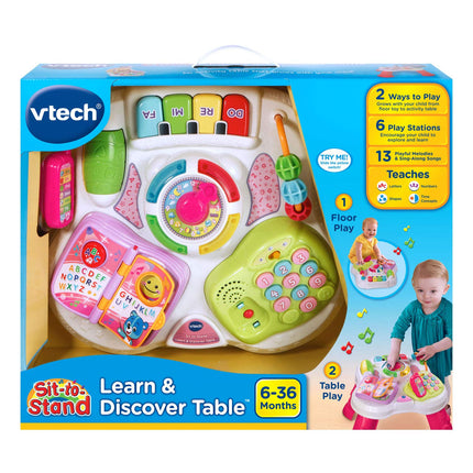 (Pink) - VTech Sit-To-Stand Learn & Discover Table, Pink