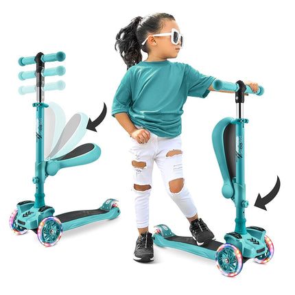 Hurtle 3-Wheeled Scooter for Kids - Wheel LED Ligh